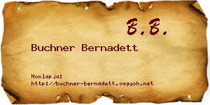Buchner Bernadett névjegykártya